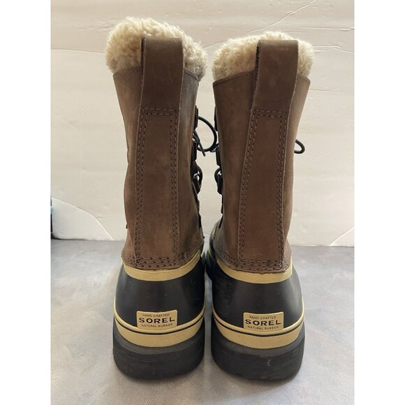 SOREL Caribou Size 11 Bruno Waterproof Men's Snow Boots Barn Snow Warm Faux Fur - Picture 9 of 10